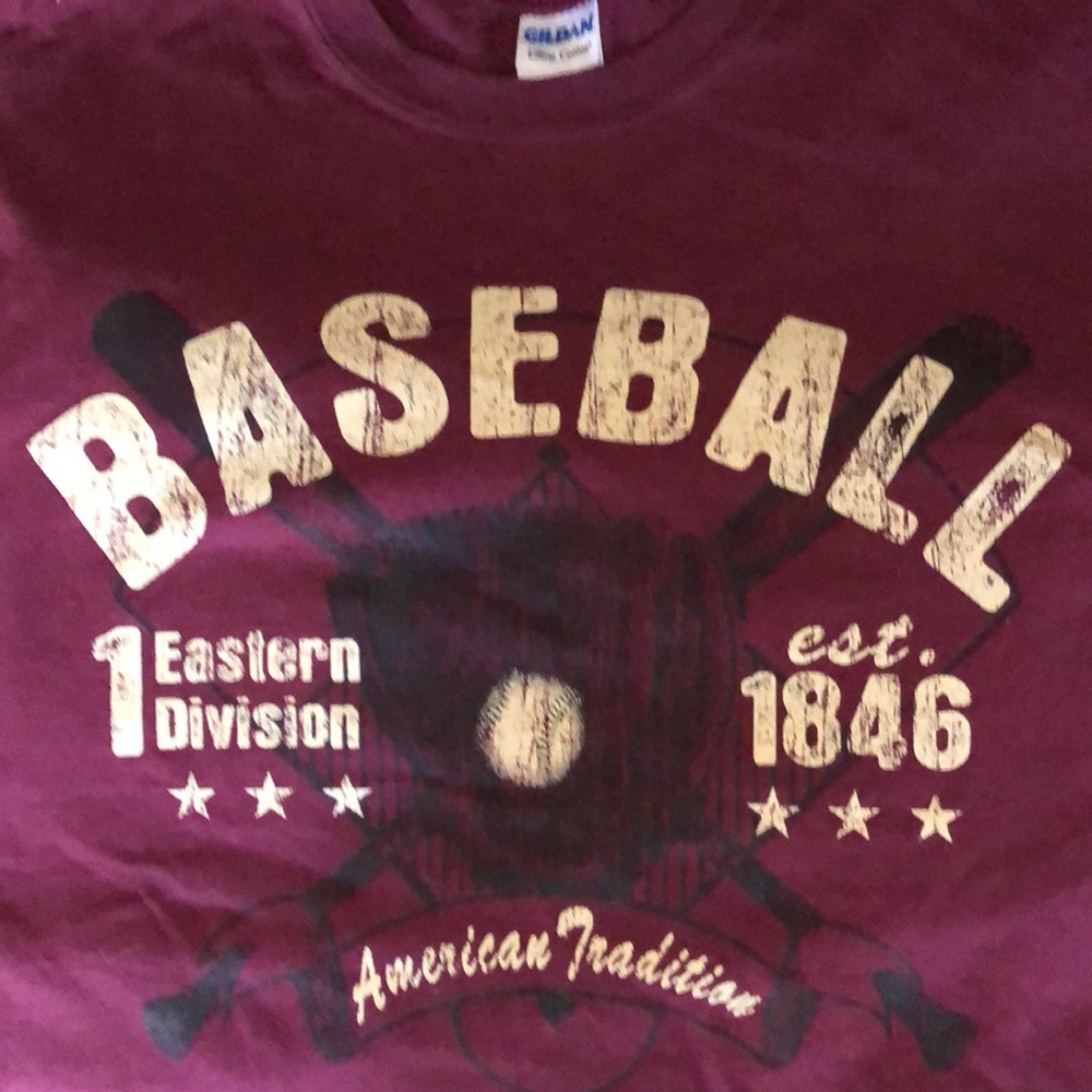 Men’s large sleeveless baseball T-shirt NWOT
